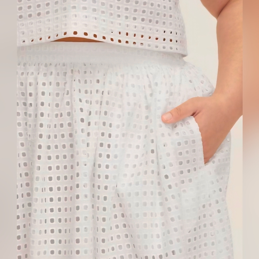 NWT Kate Spade New York x Target Eyelet Volume Midi Skirt 1X - Picture 2 of 6
